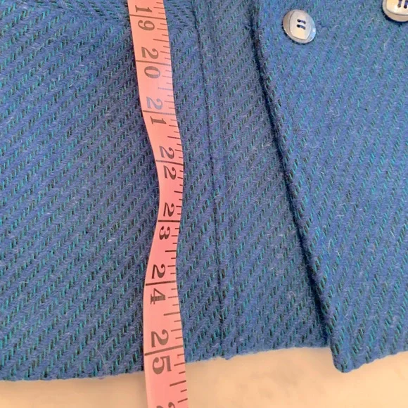 Vintage Fly Over cobalt tweed skirt suit with embroidery and rhinestones size 9 - Picture 10 of 15